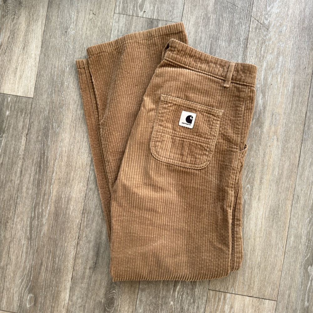 Carhartt Work in Progress Tan Corduroy Trousers Loose - Size 26